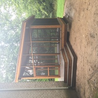 Back deck with screened in porch